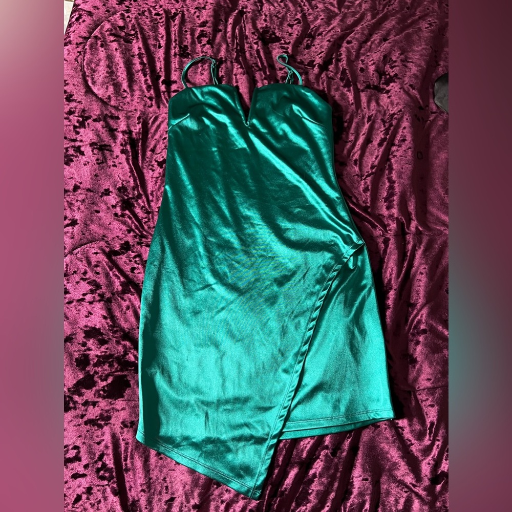 satin mini dress